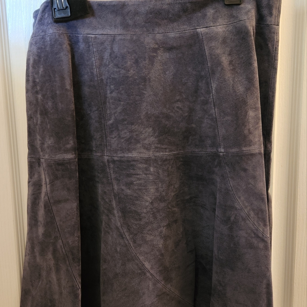 Suede skirt